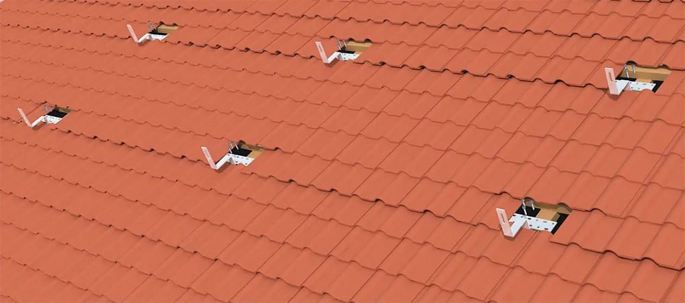 Aluminum Alloy Tile Solar Roof Mounting System
