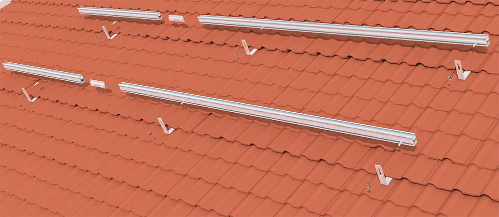 Aluminum Alloy Tile Solar Roof Mounting System