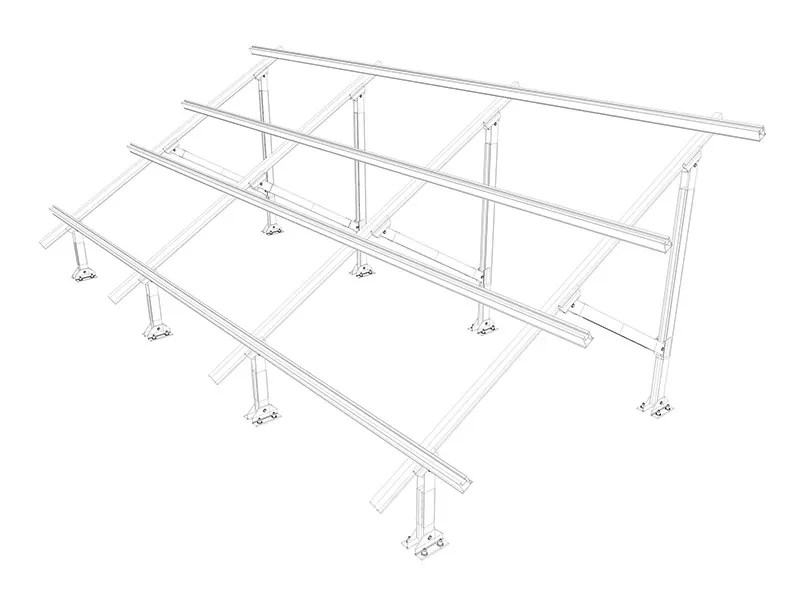 Solar Ground Mounting System foundation with screw