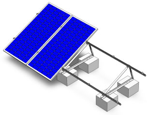 Roof aluminum alloy bracket 1